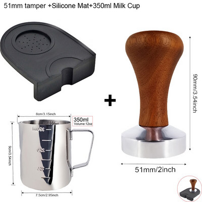 Food Grade 51mm 53mm 58mm Дървена дръжка за набиване на кафе Barista Машина за еспресо Мелничка Ръчно изработена висококачествена гореща разпродажба