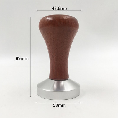 51 мм/53 мм/58 мм Тампер за еспресо кафе Алуминиев разпределител за кафе Инструмент за изравняване Чук за преса за зърна с дървена дръжка за BaristaL