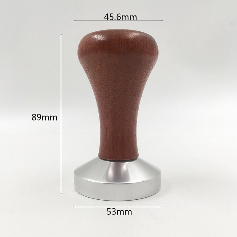 51 мм/53 мм/58 мм Тампер за еспресо кафе Алуминиев разпределител за кафе Инструмент за изравняване Чук за преса за зърна с дървена дръжка за BaristaL