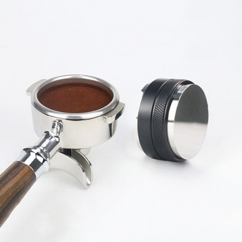 2 в 1 еспресо 51/53/58 мм регулируема двойна глава за изравняване на кафе и чук за еспресо кафе на прах за портафилтър ръчен