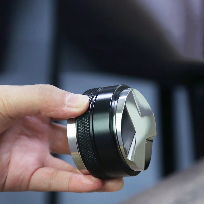 2 in 1 Espresso 51/53/58MM Reguliuojamas dviejų galvučių kavos lygiavimo lygis ir tamper Espresso kavos miltelių plaktukas Portafilter vadove