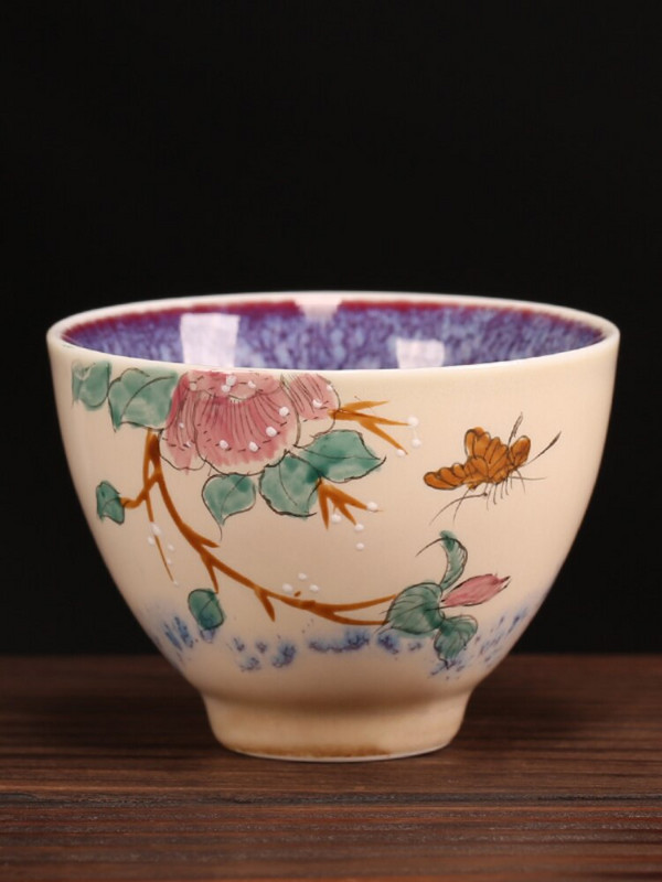 Kínai teáscsésze kerámia, kézzel készített luxus porcelán Vintage Kung Fu teáscsésze teaceremónia Tazze Da Tea háztartási termékek DG50T