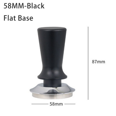 51/53/58 мм калибриран тампер под налягане за кафе и еспресо - 304 неръждаема стомана с пружинна основа Хоризонтален инструмент за бариста