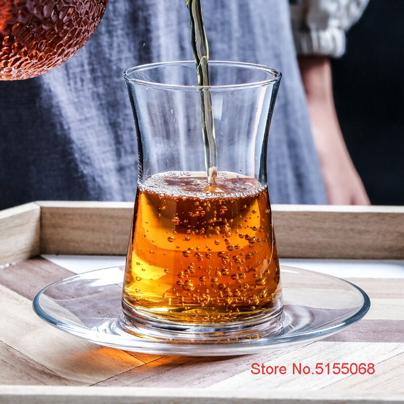 4 db-os készlet PASABAHCE eredeti díszdoboz török feketetea csésze és csészealj Heybeli hideg kávés bögre teáscsésze illatos tea üvegpohár