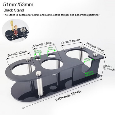 Чук за пудра от неръждаема стомана 304 Полуавтоматичен регулируем уплътнител за кафе Аксесоар за еспресо, подходящ за портафилтър 51/53/58 мм