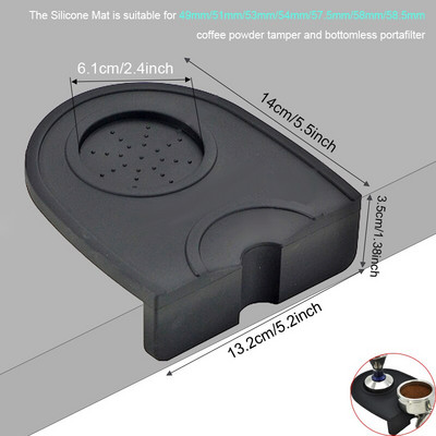 Чук за пудра от неръждаема стомана 304 Полуавтоматичен регулируем уплътнител за кафе Аксесоар за еспресо, подходящ за портафилтър 51/53/58 мм