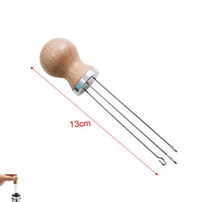 Чук за пудра от неръждаема стомана 304 Полуавтоматичен регулируем уплътнител за кафе Аксесоар за еспресо, подходящ за портафилтър 51/53/58 мм