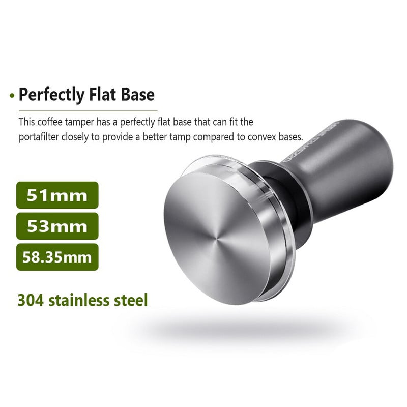 51/53/58/58.35MM Кафе Тампер Постоянно Налягане 30 lbs Еспресо Дистрибутор Неръждаема стомана Force Powder Hammer Press
