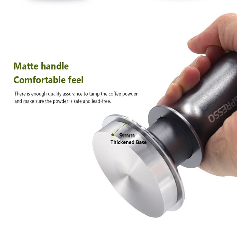 51/53/58/58.35MM Кафе Тампер Постоянно Налягане 30 lbs Еспресо Дистрибутор Неръждаема стомана Force Powder Hammer Press
