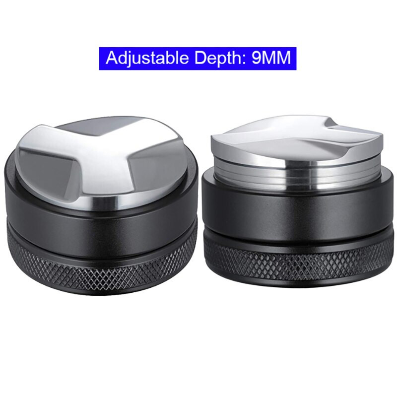 51 mm 53 mm 58 mm 304 nerūdijančio plieno reguliuojamas 3 kampais kavos tamper Barista espreso preso plokščio miltelių plaktuko dozavimo žiedas