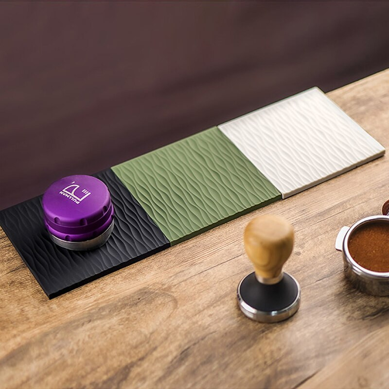 Covoraș pentru espresso Covoraș pentru cafea Accesorii pentru cafea Vase de cafea Tampă anti-alunecare Covoraș de colț din silicon sigur pentru alimente Unelte pentru barista