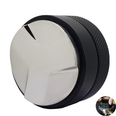 Félautomata, állítható porkalapács, rozsdamentes acél eszpresszó kávétartozék, 51 mm/53/mm58 mm-es portaszűrőhöz alkalmas
