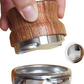 51MM/53MM/58MM Kávé Tamper Rózsafa Kávépor Szabotázs Gépelosztó Kávépor Kalapács Kávékészlet Tartozékok