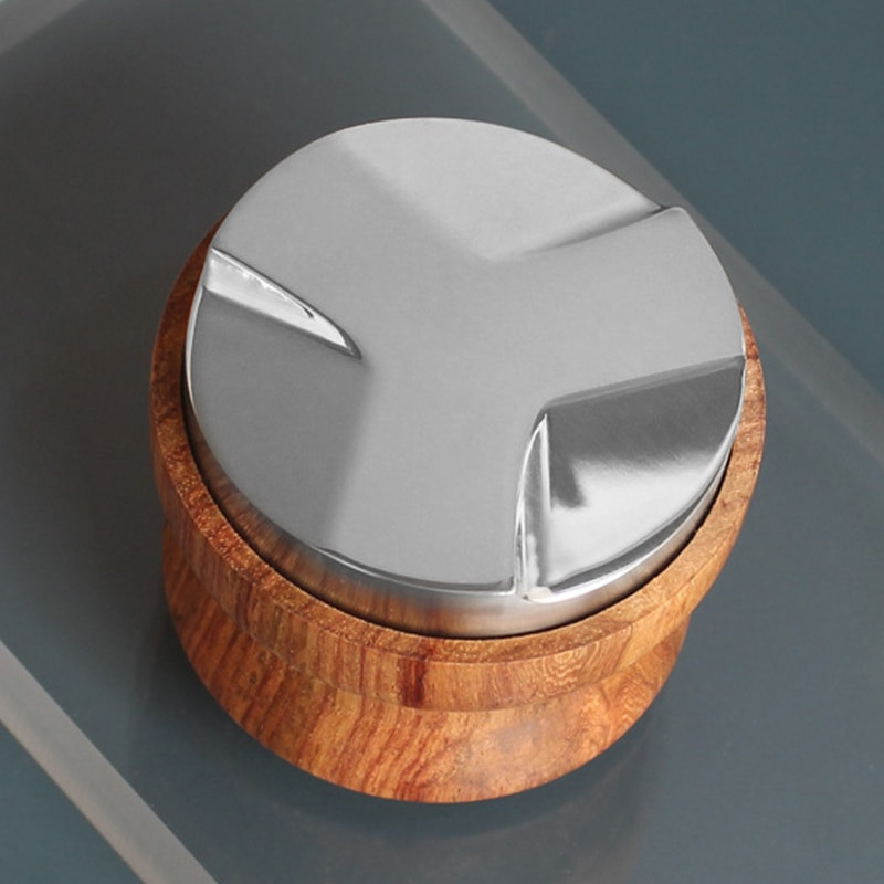 51MM/53MM/58MM Kávé Tamper Rózsafa Kávépor Szabotázs Gépelosztó Kávépor Kalapács Kávékészlet Tartozékok