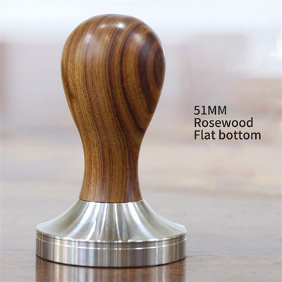 Kiváló minőségű kávéprés szerszám rozsdamentes acél alapú tömör fa fogantyús kávészabotázs készlet Anyaga ROZSDAMENTES ACÉL + FA