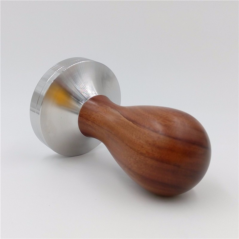 Kiváló minőségű kávéprés szerszám rozsdamentes acél alapú tömör fa fogantyús kávészabotázs készlet Anyaga ROZSDAMENTES ACÉL + FA