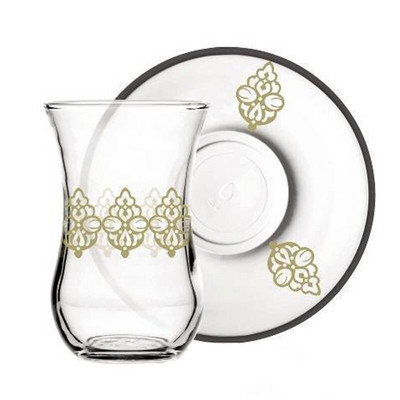 Court Style Professzionális pulyka fekete teás bögre csészealj készletek Arany rátéttel Nemes eszpresszó csészék Mini kávés SHOT pohár