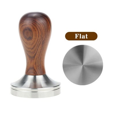 Тампер за еспресно кафе, плоска основа от неръждаема стомана 304 и вълнообразна основа, 51/53/ 58 мм