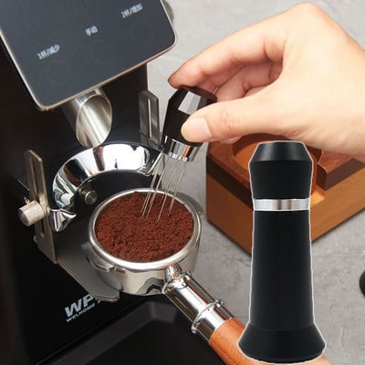 Espresso rozsdamentes acél 51/53/58 mm kávé szabotázs por prés elosztó szintező szerszám tamper pad szilikon matrac keverő tűk
