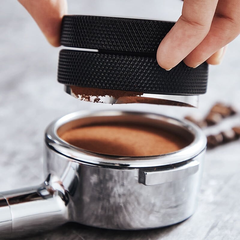Espresso rozsdamentes acél 51/53/58 mm kávé szabotázs por prés elosztó szintező szerszám tamper pad szilikon matrac keverő tűk