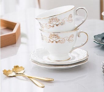 Set ceașcă de cafea și farfurii cu lingură ceai suc cană băuturi rechizite pentru copii mic dejun cană lapte cuplu personalitate