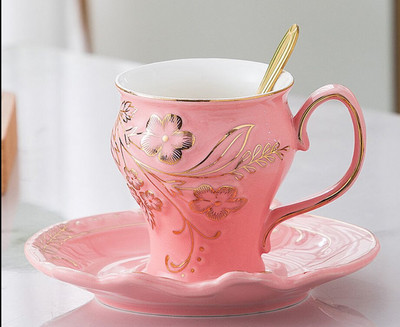 Set ceașcă de cafea și farfurii cu lingură ceai suc cană băuturi rechizite pentru copii mic dejun cană lapte cuplu personalitate