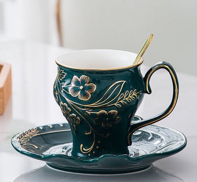 Set ceașcă de cafea și farfurii cu lingură ceai suc cană băuturi rechizite pentru copii mic dejun cană lapte cuplu personalitate