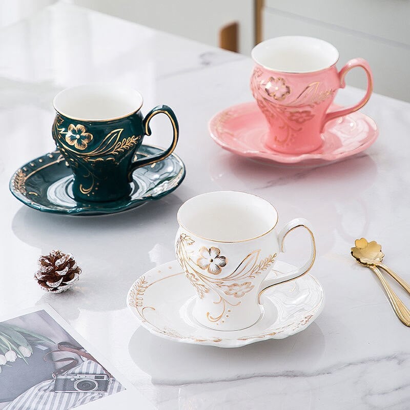 Set ceașcă de cafea și farfurii cu lingură ceai suc cană băuturi rechizite pentru copii mic dejun cană lapte cuplu personalitate