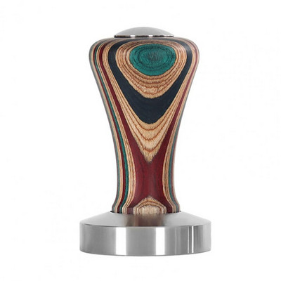 Kavos tamper medinis espreso miltelių plaktukas 51-58 mm nerūdijančio plieno Barista įrankis Kavos priedas Rankų darbo malūnėlio virtuvės įrankis