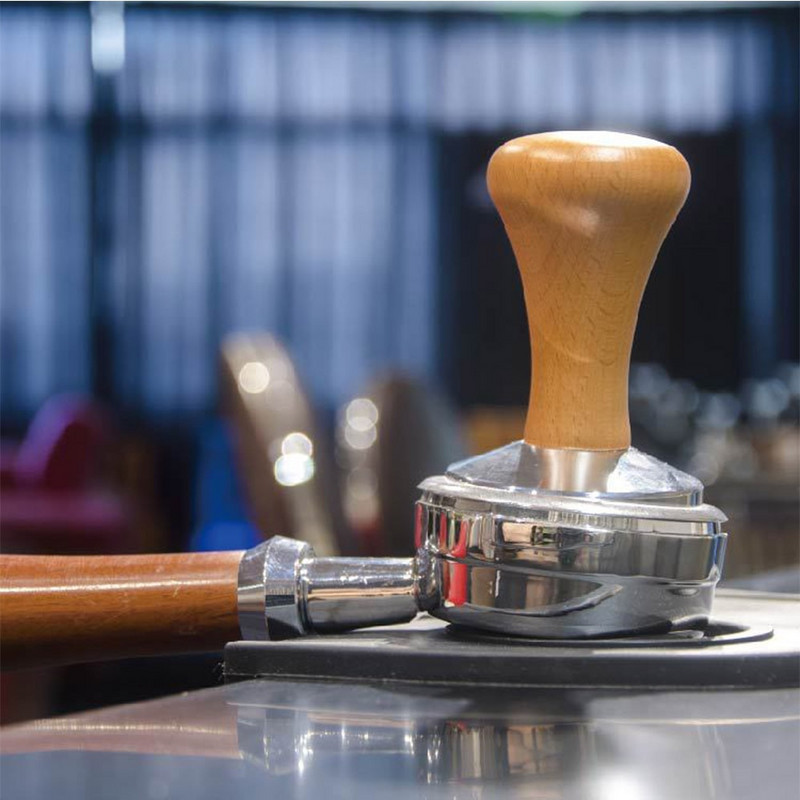 49mm/51mm/53mm/58mm fa nyelű kávé szabotázs eszpresszó porkalapács rozsdamentes acél kalibrált szabotázs barista tartozékok