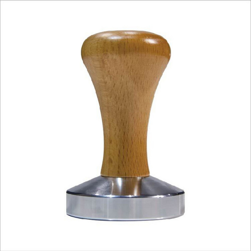 49mm/51mm/53mm/58mm fa nyelű kávé szabotázs eszpresszó porkalapács rozsdamentes acél kalibrált szabotázs barista tartozékok