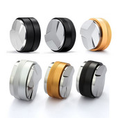 51/53/58 mm dvigubas kavos tamperis nerūdijančio plieno espreso kavos plaktukas su trijų kampų nuolydžiu ir plokščiu pagrindu reguliuojamas miltelių plaktukas