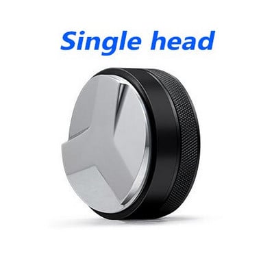 51/53/58 mm dvigubas kavos tamperis nerūdijančio plieno espreso kavos plaktukas su trijų kampų nuolydžiu ir plokščiu pagrindu reguliuojamas miltelių plaktukas