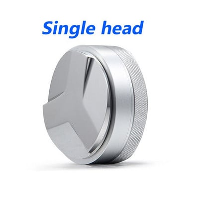 51/53/58 mm dvigubas kavos tamperis nerūdijančio plieno espreso kavos plaktukas su trijų kampų nuolydžiu ir plokščiu pagrindu reguliuojamas miltelių plaktukas