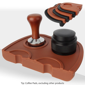 Coffee Tampers Mat 58mm Fluted Coffee Tampering Pad Corner Mat Made For Baristas που δεν γλιστράει Ασφαλές για τα τρόφιμα Χαλάκι σιλικόνης