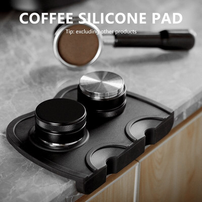 Подложка за къртене на кафе 58 мм ъглова подложка за къртене на кафе, направена за баристи, нехлъзгава, безопасна за храна силиконова подложка за кафе