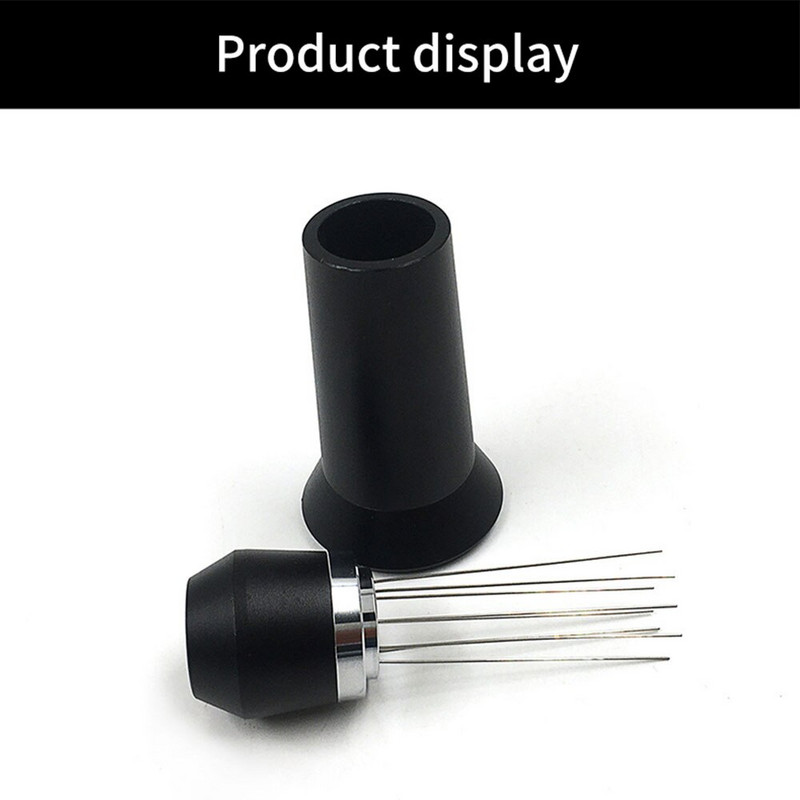 Блендер за еспресо 8 игли за набиване на кафе Самоподравняваща се стойка Основа от алуминиева сплав Плат за кафе игли за прах Wdt Инструменти за разбъркване