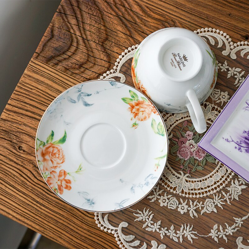 Bone China kávéscsésze kerámia virág európai délutáni tea csésze és csészealj Phnom Penh Tazas De Cafe fehér edénycsésze EF50BD