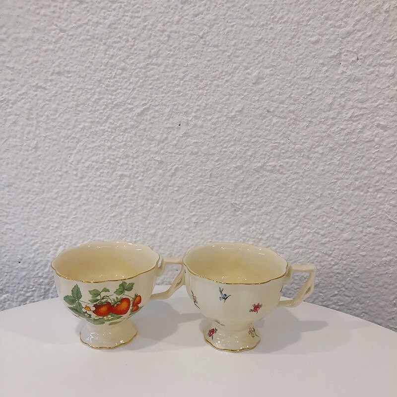Retro epres kávéscsésze és csészealj Környezetbarát teáskészlet teáskanna kerámia Vintage újrafelhasználható Tazas De Cafe edénycsésze EB5BD