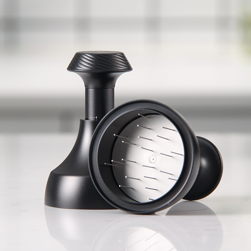 Adatų skirstytuvas 58 mm kavos išlyginimo įrankis Maisto kokybės nerūdijančio plieno adatos Barista miltelių paskirstymo įrankis kavos priedas