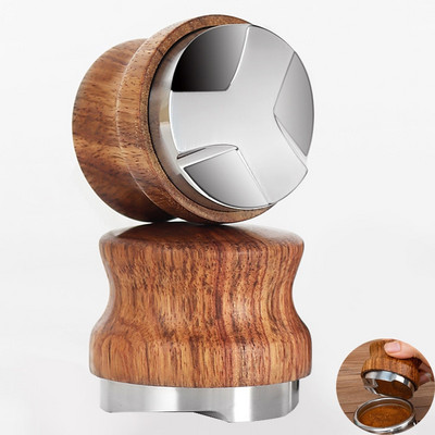 Kávészabotázs 51MM/53MM/58MM Rózsafa kávépor tamperek Gépelosztó Kávéporkalapács Kávékészlet-tartozékok