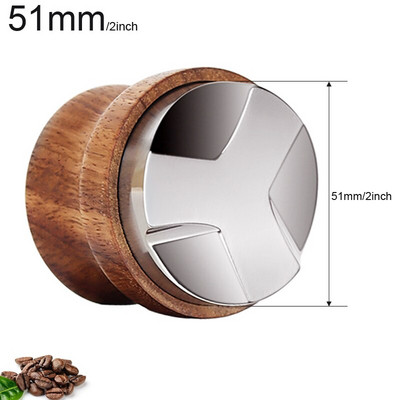 Kávészabotázs 51MM/53MM/58MM Rózsafa kávépor tamperek Gépelosztó Kávéporkalapács Kávékészlet-tartozékok