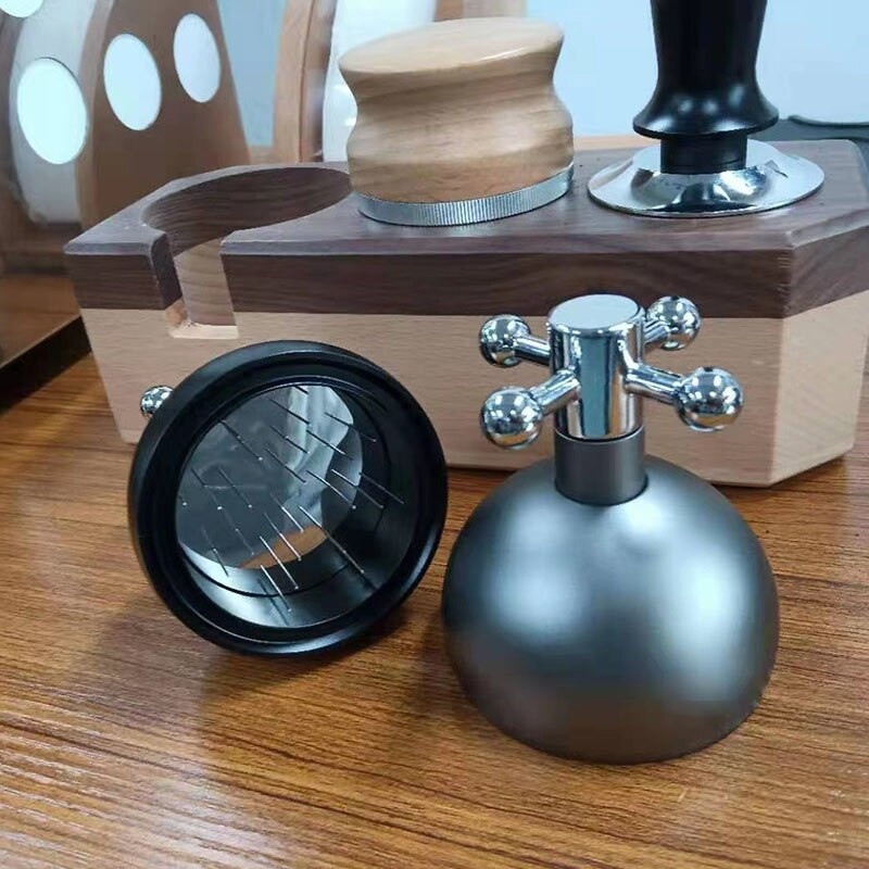 Rozsdamentes acél tűs kávé szabotázs 58mm 53mm 51mm kávészabotázs elosztó szintező szerszám tű típusú kávépor elosztó