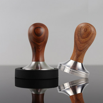 58mm/58,35mm/58,5mm Ξύλινη λαβή Coffee Tamper Εσπρέσο σε σκόνη σφυρί από ανοξείδωτο ατσάλι Εργαλεία καφέ Barista For 58mm Portafilter