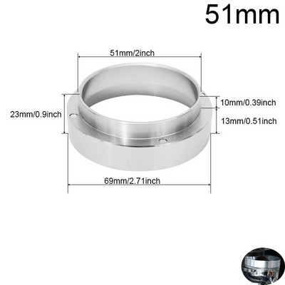 51MM 53MM 58MM Набивка за кафе, регулируема 3 ъгъла 304 неръждаема стомана на прах Чук набивки Аксесоари за кафе Инструменти за съдове за кафе