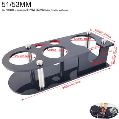 51MM 53MM 58MM Набивка за кафе, регулируема 3 ъгъла 304 неръждаема стомана на прах Чук набивки Аксесоари за кафе Инструменти за съдове за кафе