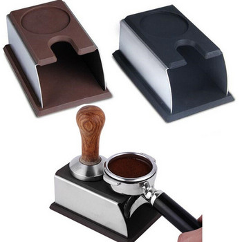 Στερεό ανοξείδωτο ατσάλι σιλικόνης Espresso Coffee Tamper Stand Barista Tool Stamping Rack Rack Coffee WF1017