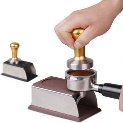 Tugev roostevabast terasest silikoonist espresso kohvi tamper alus Barista tööriista tampimishoidik, riiul, kohv WF1017