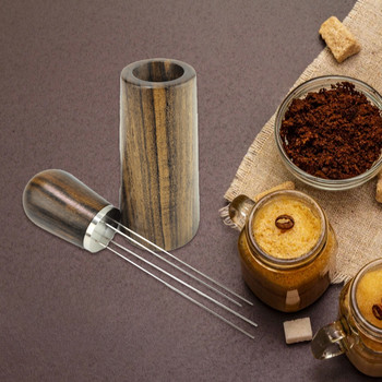 Βελόνες από ανοξείδωτο χάλυβα Coffee Tamper Coffee Stirrer Διανομέας Leveler Tool Needles Τύπος Coffee Powder Distributor With Handle