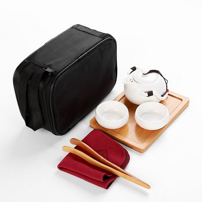 1 lonac 2/4 šalice Keramički čajnik Čajnik Gaiwan Šalica za čaj za puer kineski čajnik Prijenosni set za čaj Posuđe s vrećicama Šalice